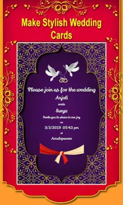 Wedding Invitation Card Maker android App screenshot 1